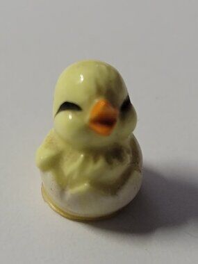 Vintage Miniature Hatching Chick Figurine
